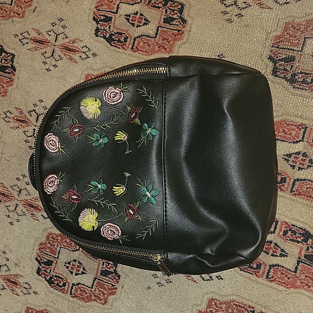 Black mini backpack